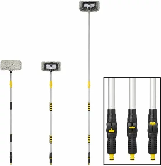 Gloednieuw π ProPlus Pro Plus 3D - Wasborstel - Telescopische Steel - Met Zeepreservoir - 2,5 Meter π 2 Gloednieuw π ProPlus Pro Plus 3D - Wasborstel - Telescopische Steel - Met Zeepreservoir - 2,5 Meter π - Afbeelding 2