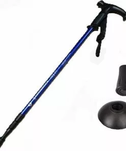 Beste Pirce 💯 Merkloos Telescopische Wandelstok Met Anti-shock Demping | Blauw | Hiking | Trekking | Sneeuwwandeling 🎉