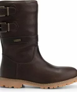 Hete verkoop 🥰 Travelin' Bregenz Dames Leren Outdoorlaarzen - Waterdicht & Ademend - Vibram Zool - Wandellaarzen - Donkerbruin Leer - Maat 41 🌟