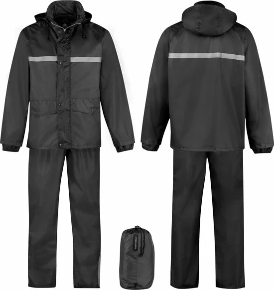 Flash-uitverkoop π BJØRNSON Dusch Regenpak Dames & Heren - Waterdicht - Maat S - Zwart 𧨠1 Flash-uitverkoop π BJØRNSON Dusch Regenpak Dames & Heren - Waterdicht - Maat S - Zwart π§¨