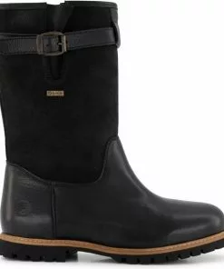 Aanbiedingen ⭐ Travelin' Finland Dames - Wolgevoerde Leren Outdoorlaars - Waterdicht Laarzen - Zwart Leer - Maat 37 🤩