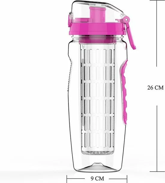 Hete verkoop ❤️ Afecto® | Fruit Fles| Sport Infuser | Water Flessen Met Fruit |1000ml | Drink Fles | Ook Te Gebruiken Als Water Fles | BPA Vrij| Kleur Magenta 🌟 3 Hete verkoop ❤️ Afecto® | Fruit Fles| Sport Infuser | Water Flessen Met Fruit |1000ml | Drink Fles | Ook Te Gebruiken Als Water Fles | BPA Vrij| Kleur Magenta 🌟 - Afbeelding 3