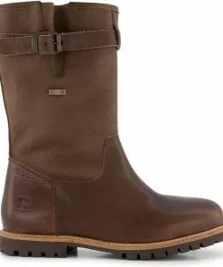 Goedkoop ✔️ Travelin' Finland Heren - Wolgevoerde Leren Outdoorlaars - Waterdicht Laarzen - Donkerbruin Leer - Maat 47 🛒