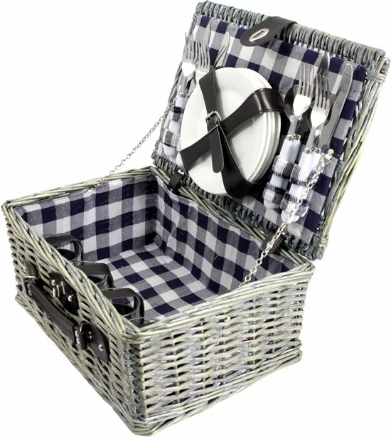 Coupon π₯° Svenska Living - Picknickmand - 21delig - 4 Personen - Blauwe Ruit - 40cmx28cmx18cm π 7 Coupon π₯° Svenska Living - Picknickmand - 21delig - 4 Personen - Blauwe Ruit - 40cmx28cmx18cm π - Afbeelding 7