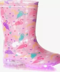 Promo π₯ Scapino Kinder Regenlaarzen Flamingo Met Lichtjes - Roze - Maat 24 π§¨