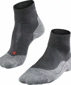 Promo 👍 FALKE TK5 Wander Short Wandelsokken Kort Zacht Thermisch Anti-blaar Antizweet Zonder Motief Met Elastische Boord Admend Merinowol Grijs Heren Sportsokken - Maat 42-43 👏 -Kamperen-outdoor Verkoopwinkel 550x618 3