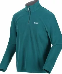 Beste Verkoop 🛒 De Regatta Thompson Wandelfleece - Heren - Halve Rits - Sneldrogend - Groenblauw 🔥 -Kamperen-outdoor Verkoopwinkel 550x619 1