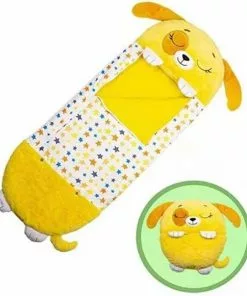 Uitgang ❤️ Into Stock Happy Napper -160 Cms | Kinderslaapzak | Slaapzak Junior |nappers | Children Sleeping Bag | Kinderen Slaapzak | Super Soft 2 In 1 Fun Pillow &Sleepy For Boys | Hond Slaapzak | Zachte Slaapzak | Knuffel Slaapzak | 2 In 1 Slaapzak | Kinderen 🤩