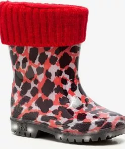 Promo π Mountain Peak Gevoerde Regenlaarzen Met Lichtjes - Roze - Maat 31 β¨