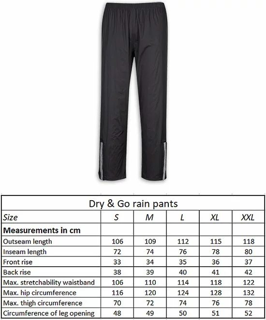 Kopen ✨ Lynx Regenbroek Dry & Go Heren Nylon Zwart Maat L ⭐ 5 Kopen ✨ Lynx Regenbroek Dry & Go Heren Nylon Zwart Maat L ⭐ - Afbeelding 5