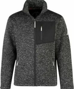 Korting 🎉 BJØRNSON Ruben Gebreid Vest 4 Seizoenen Heren - Teddy - Maat 2XL - Zwart 👏