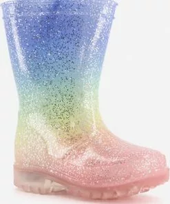 Aanbiedingen 🔥 Mountain Peak Kinder Regenlaarzen Met Lichtjes - Roze - Maat 31 🎉