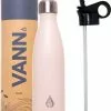 Coupon 🤩 Waterfles Met Rietje Tuit Drinkfles Theefles Volwassenen Drinktuit Sportfles 500ml Duurzaam Cadeau - VANN Thermosfles - Beige 🔥