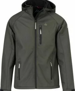 Korting 🔔 BJØRNSON Hamm Softshell Winterjas Heren - Teddy Winddicht - Maat 4XL - Rosin Groen 🔥