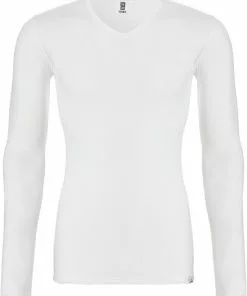 Korting ✔️ Ten Cate Heren Thermo 👕 Shirt Lange Mouw V-hals - XL - Wit 🎉