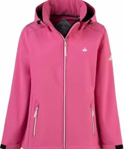 Goedkoop 👏 BJØRNSON Layna Softshell 4 Seizoenen Tussenjas Dames Winddicht - Maat 52 - Fuchsia ✨