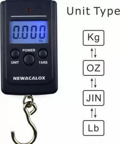 Coupon 🤩 Newacalox Digitale Weegschaal Met LCD Scherm 10g Tot 40kg - Hangweegschaal - Vis Weegschaal - Kofferweegschaal - Kofferweger - Bagageweger 😍 -Kamperen-outdoor Verkoopwinkel 550x689 3