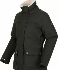 Nieuw 💯 De Regatta Linette Jas - Jas - Dames - Waterdicht - GeÃ¯soleerd - Donkergroen 👍 -Kamperen-outdoor Verkoopwinkel 550x696 4