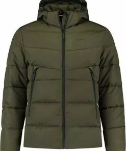 Gloednieuw 😀 Kjelvik Heren Winterjas - Padded, Gewatteerde Jas - Umberto - Groen - Maat 4XL 👍