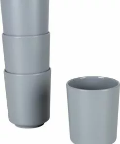 Flash-uitverkoop 😉 Bo-Camp Industrial - Servies - Patom - 16-Delig - Licht Grijs 🌟 -Kamperen-outdoor Verkoopwinkel 550x718 1