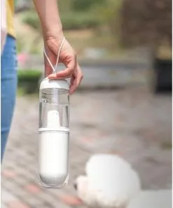 Goedkoop π LuxeBass Draagbare Drinkfles Voor Honden Met Waterdispenser Voor Huisdieren - Bidon - Honden Drinkfles - Waterfles, Reizen, Drinken Voor Drinkflessen, Voor Buiten, (wit) π