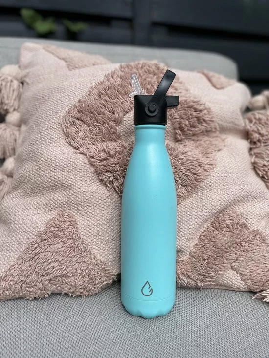 Uitgang π Wattamula Design Eco RVS Drinkfles - Lichtblauw - Extra Dop Met Rietje En Carrier - 500 Ml - Waterfles - Thermosfles - Sport π€© 4 Uitgang π Wattamula Design Eco RVS Drinkfles - Lichtblauw - Extra Dop Met Rietje En Carrier - 500 Ml - Waterfles - Thermosfles - Sport π€© - Afbeelding 4