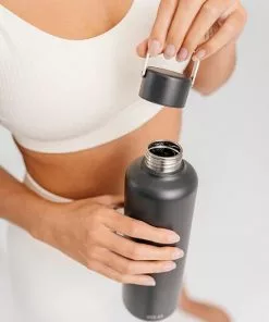 Beste Verkoop ✔️ Equa Waterfles - Stainless Steel - Zwart - 1L 🤩 -Kamperen-outdoor Verkoopwinkel 550x733 75