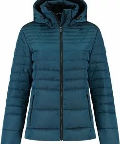 Kopen β€οΈ Kjelvik Dames Winterjas - Dames Winterjas Padded - Florine - Blue - Maat 44 π―