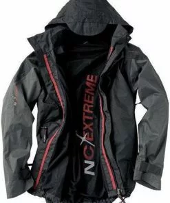 Flash-uitverkoop 😉 Comfortabel Nordcap Jack Outdoor Jas - Unisex - Maat L - Grijs Zwart Regenjas 👏