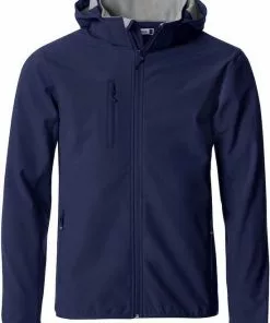 Goedkoop 🛒 Clique Basic Hoody Softshell - Navy Blauw - Maat L 🌟