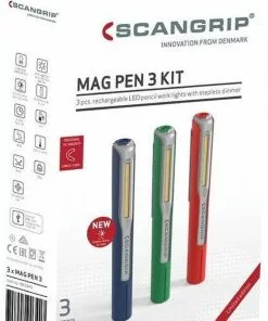 Beste Pirce 😉 Scangrip Mag Pen 3 LED Zaklamp / Looplamp - Oplaadbaar & Dimbaar - 150lm - Met Haak & Magneet - Set Van 3 Stuks 🛒 -Kamperen-outdoor Verkoopwinkel 550x769 3