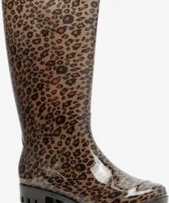 Flash-uitverkoop π Mountain Peak Dames Regenlaarzen Met Luipaardprint - Bruin - Maat 40 β¨