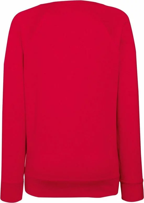 Uitgang 💯 Fruit OF The Loom Dames Getailleerd Lichtgewicht Raglan Sweatshirt (240 GSM) (Rood) 👏 2 Uitgang 💯 Fruit OF The Loom Dames Getailleerd Lichtgewicht Raglan Sweatshirt (240 GSM) (Rood) 👏 - Afbeelding 2