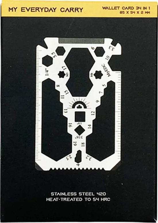 Groothandel ⌛ MyEDC - Wallet Card 34 In 1 - Multitool Gadget Met 34 Functies - Credit Card Formaat Multi Tool - Survival Gadget ❤️ 12 Groothandel ⌛ MyEDC - Wallet Card 34 In 1 - Multitool Gadget Met 34 Functies - Credit Card Formaat Multi Tool - Survival Gadget ❤️ - Afbeelding 12