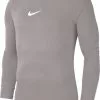 Begroting 😍 Nike Dry Park First Layer Longsleeve 👚 Shirt Thermoshirt - Maat 140 - Unisex - Licht Grijs ⭐