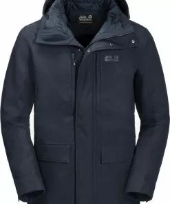 Gloednieuw 🤩 Jack Wolfskin West Coast Outdoorjas Heren - Blauw - Maat XL 🔥 -Kamperen-outdoor Verkoopwinkel 550x789 1