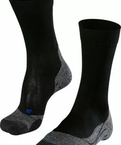 Nieuw π₯° FALKE TK2 Explore Cool Wandelsokken Mid-rise Zacht Thermisch Anti-blaar Antizweet Zonder Motief Met Elastische Boord Verkoelend Duurzaam Ademend Sneldrogend Zwart Heren Sportsokken - Maat 39-41 π