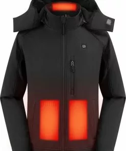 Beste deal 🥰 Sailwind Verwarmde Jas / Soft Shell / Heren / Zwart Incl. Powerbank ⭐