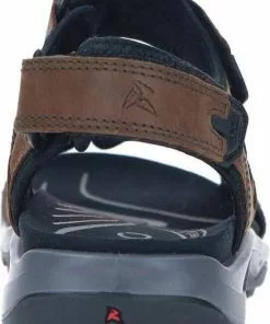 Kopen 👏 Ecco 🩴 Sandalen - Maat 44 - Mannen - Donker Bruin - Zwart ✨ -Kamperen-outdoor Verkoopwinkel 550x807 3