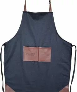 Hete verkoop 😀 Broilfire Canvas Barbecue Schort Met Kunstleren Afwerking 🌟