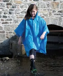 Nieuw 🔔 SPLASHMAC Regencape Poncho Voor Kinderen Kleur Saphir Blauw / In 8 Verschillende Kleuren ❤️